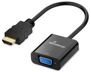 MediaRange HDMI auf VGA (HD15) Video Konverter, 20cm, Schwarz