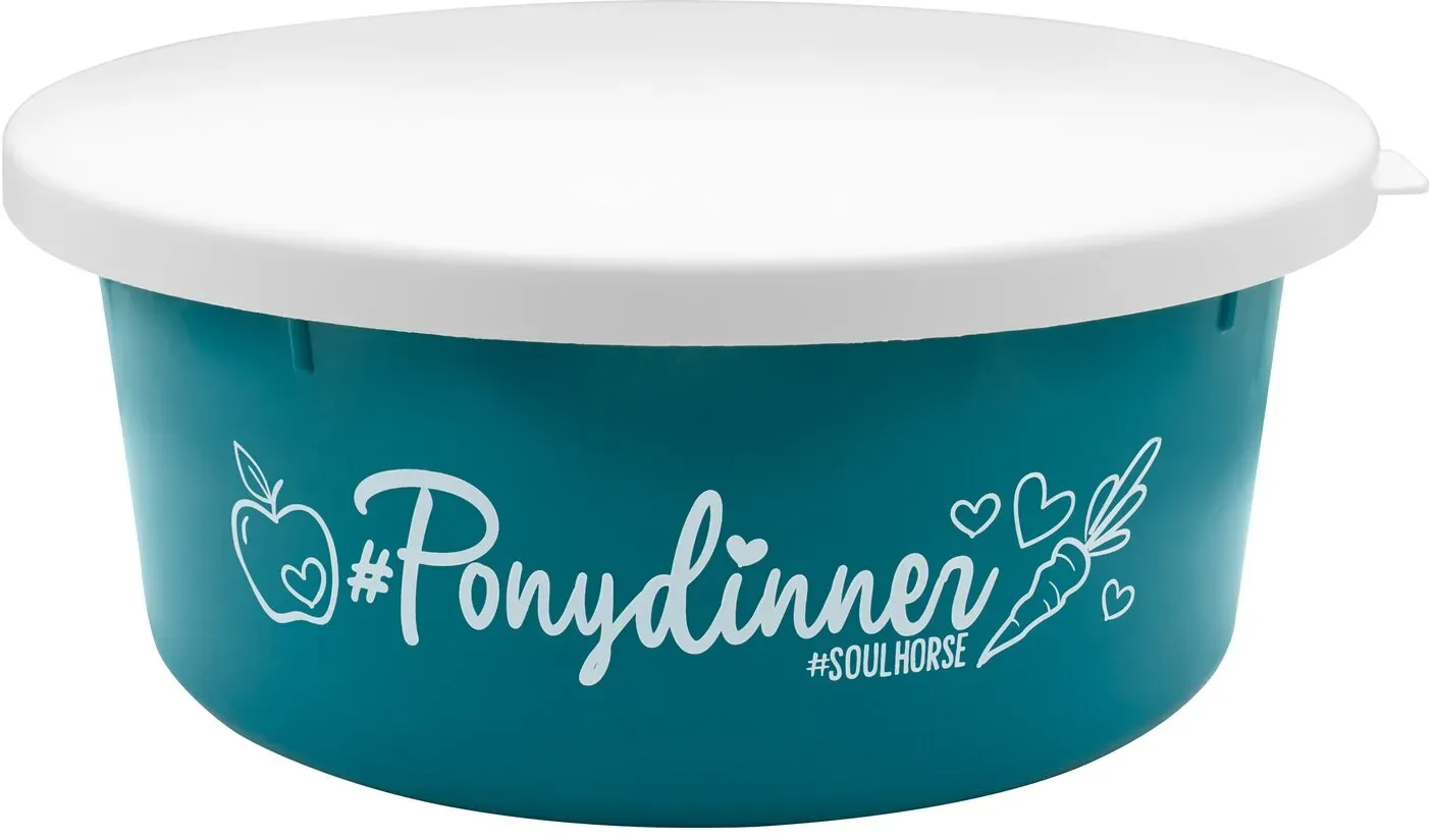 #Soulhorse Futterschüssel ohne Deckel azurblau Ponydinner