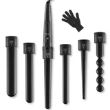 LOETAD Lockenstab Set 6 in 1 schwarz