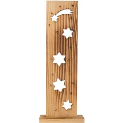 Näve LED-Holz-Dekoleuchte "STERNE"