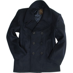 Mil-Tec US Navy Pea Coat, Mantel - Dunkelblau - XXL