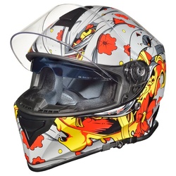 rueger-helmets Motorradhelm »RT-824 Integralhelm Motorradhelm Kinderhelm Motorrad Integral Roller Helm GebissRT-824 Red RYM XS« rot XS (53-54)