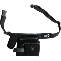 KWB Werkzeug-Tasche Leder mit Gürtel – Vielseitige Werkzeugtasche für Handwerker, Profis und Heimwerker – Robustes Rindsspaltleder, 5 Fächer, Hammerhalter, Messertasche und Halter für Bandmaß