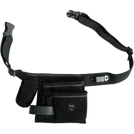 KWB Werkzeug-Tasche Leder mit Gürtel – Vielseitige Werkzeugtasche für Handwerker, Profis und Heimwerker – Robustes Rindsspaltleder, 5 Fächer, Hammerhalter, Messertasche und Halter für Bandmaß