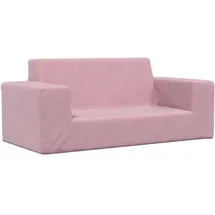 vidaXL Kindersofa 2-Sitzer rosa weich plüsch