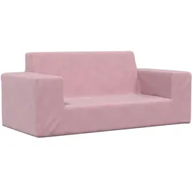 vidaXL Kindersofa 2-Sitzer rosa weich plüsch
