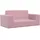 vidaXL Kindersofa 2-Sitzer rosa weich plüsch