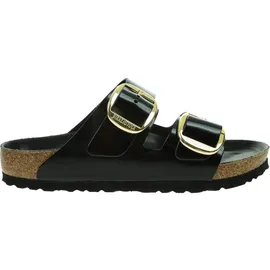 Birkenstock Arizona Big Buckle Damen Ledersandalen in Schwarz – 7 UK - 40 EU - 9/9.5 US / Black - Schwarz - 40