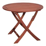 deluke GENUA Gartentisch Ø 90 x 73 cm Braun
