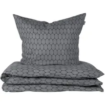 SCHIESSER Drops Feinbiber Grau 135 x 200 cm + 80 x 80 cm