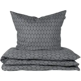 SCHIESSER Drops Feinbiber Grau 135 x 200 cm + 80 x 80 cm