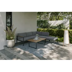 OUTFLEXX Gartenlounge, Anthrazit, Aluminium, langlebiges Material, witterungsbeständig, inklusive Kissen