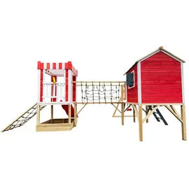 Home Deluxe Spielpark WUNDERLAND Rot inkl. Schaukel und Rutsche