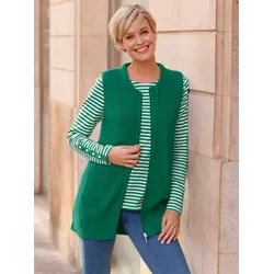Strickweste CLASSIC BASICS, Damen, Gr. 54, grün, 100% Polyacryl, unifarben, Westen