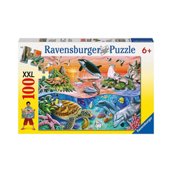 Ravensburger Puzzle Puzzle, 100 Teile XXL, 49x36 cm, Bunter Ozean, Puzzleteile