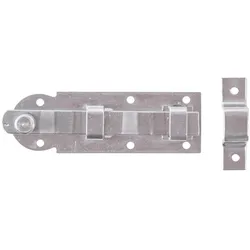 Alberts Fensterriegel mit Knopfgriff, Edelstahl, gerade, mit befestigter Schlaufe