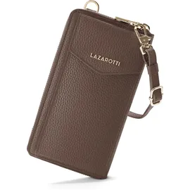 lazarotti Geldbörse Damen Bologna Leather Zip Around Wallet taupe