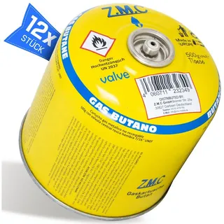Z.M.C.GMBH Gaskartusche Z.M.C 12x Gaskartuschen 500g / 990ml, 7/16" Eurogewinde Schraubgewinde, 28x 227g Gaskartuschen MSF-1a Bunsenbrenner Campingkocher Gaskocher