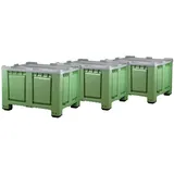 Logiplast Palettenbox 120 x 100 x 79 cm 3-tlg. grün