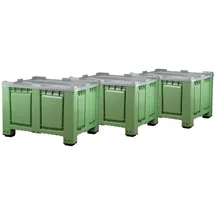 Logiplast Palettenbox 120 x 100 x 79 cm 3-tlg. grün