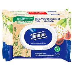 Tempo Feuchtes Toilettenpapier Mein Verwöhnmoment Duo-Pack 1-lagig, 2x 42 Tücher