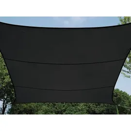 Perel Sonnensegel quadratisch wasserdurchlässig 5 x 5 m Dunkelgrau