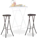 Relaxdays Barhocker BASTIAN 10020763_93 braun, 2 St.