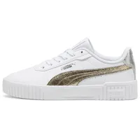 Puma Damen Carina 2.0 Metallic Shine Sneaker, White Gold Silver, 37.5 EU