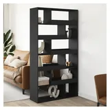vidaXL Raumteiler Schwarz 100x33x187,5 cm Holzwerkstoff