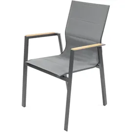 BellaVista Newport Stapelstuhl 57 x 60,5 x 90 cm grau 2 St.