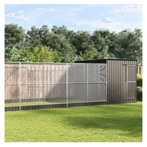 vidaXL Voliere mit Erweiterung 911 x 303 x 216 cm silber