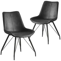 B&D home Esszimmerstuhl MATS 2er Set Schwarz - (B)54