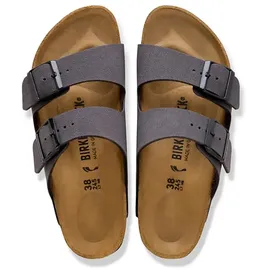 Birkenstock Arizona Birko-Flor Velvet Gray/Black Buckles 44