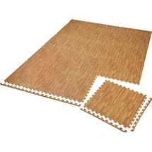 Tectake tectake® Schutzmattenset, 12-teilig mit 24 Randstücken, weich und rutschfest, leichte Reinigung und flexibel erweiterbar
