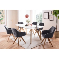 SalesFever Essgruppe, 5-teilig, 1 Tisch + 4 Stühle - schwarz