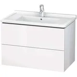 Duravit Waschtischunterschrank 2 Auszüge 82 x 55,8 cm Eiche Schwarz Matt