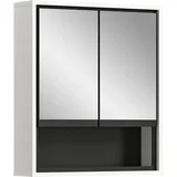 VCM Xonox Spiegelschrank, Weiß, 60x69x16 cm, Badezimmer, Badezimmerspiegel, Spiegelschränke
