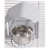 Montana Cages | 2er-Set Feeder Shield - Futternapf-Dach | LARGE - Platinum | ca. 17,5 x 14,5 x 4,5 cm