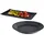 Assheuer & Pott Melamin Geschirr 2-er Set Servierplatten, Campinggeschirr schwarz mit Dekor