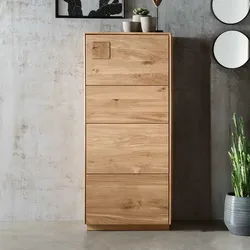Massives Wildeiche Highboard geölt modernem Design