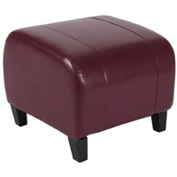 MCW Sitzwürfel Aversa, Leder + Kunstleder, 37x45x47 cm ~ rot