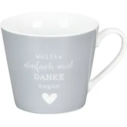 Krasilnikoff Happy Cup Tasse Danke, 400 ml