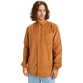 QUIKSILVER Langarmhemd Smoke Trail Cord Braun S