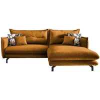 Livetastic Ecksofa, Gelb, Metall, 4-Sitzer, Füllung: Schaumstoff, L-Form, 255x180 cm, Made in Europe, Rücken echt, Armteil links, rechts, Wohnzimmer, Sofas & Couches, Wohnlandschaften, Ecksofas