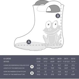 Ladeheid Eva Kinder Gummistiefel für Jungen Mädchen Regenschuhe Bequeme und wasserdichte Regenstiefel Kinder LA-CA-01 (metallisches Blau-2, 34/35 EU