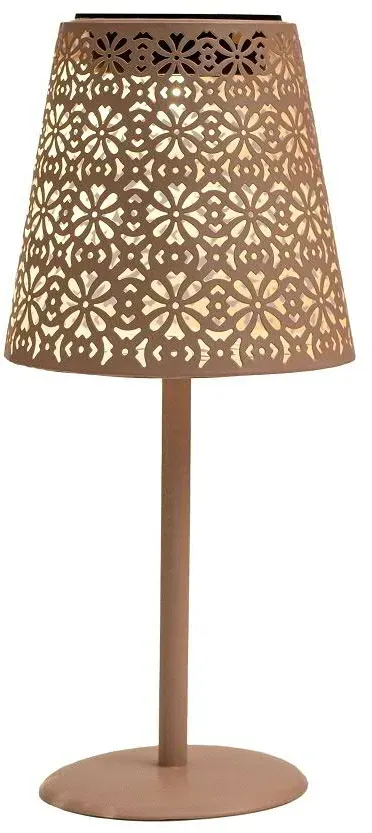 Solar Lampe 12x28cm Metall sand
