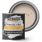 SEEBAUER diy Kreidefarbe für Möbel Hellbraun 750ml für Innen (No. 611 Hazel Eyes) Möbelfarbe ohne Schleifen - Holzfarbe extra matt - Holzlack, Möbellack hohe Deckkraft