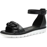 Marco Tozzi Riemchensandale, Keilabsatz, Sommerschuh, Sandalette, mit Zierkette Ton