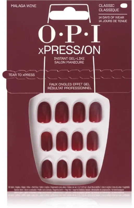 OPI xPRESS/ON künstliche Fingernägel Malaga Wine 30 St.