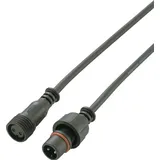 TRU Components 1572446 Rundstecker konfektioniert Stecker, gerade, Buchse, gerade Gesamtpolzahl: 2 1 St.